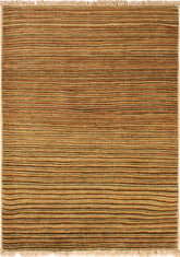 handmade Modern Gabbeh Beige Rust Hand Knotted RECTANGLE 100% WOOL area rug 3  x 5